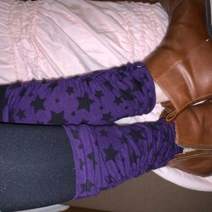 2/15$ 💕 Purple star leg warmers